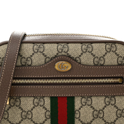 Gucci GG Supreme Monogram Web Mini Ophidia Shoulder Bag Brown 9 of 11
