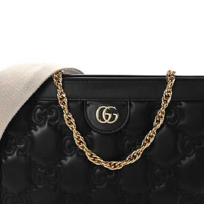 Gucci Calfskin GG Matelasse Small Slim Chain Shoulder Bag Black Natural 9 of 13