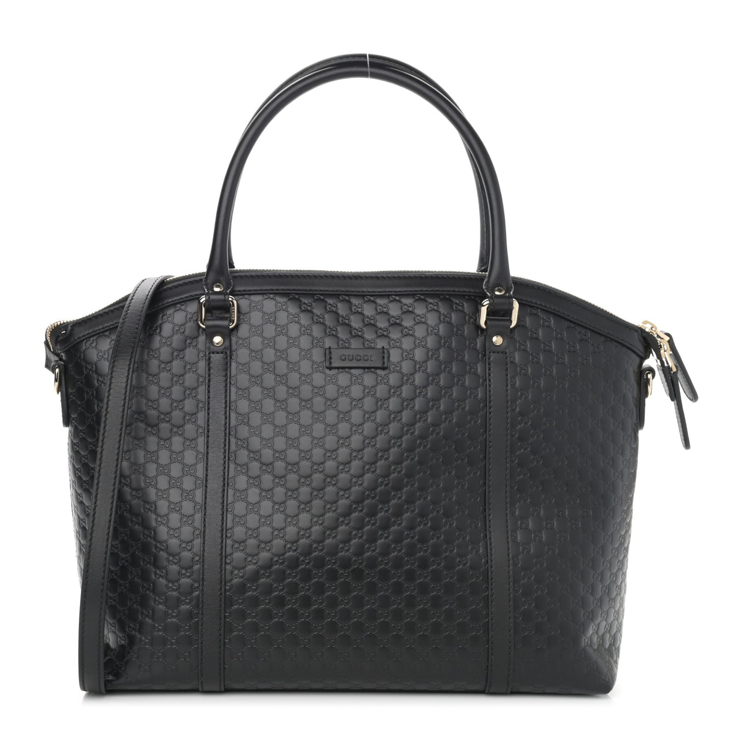 Soft Microguccissima Dome Satchel Black
