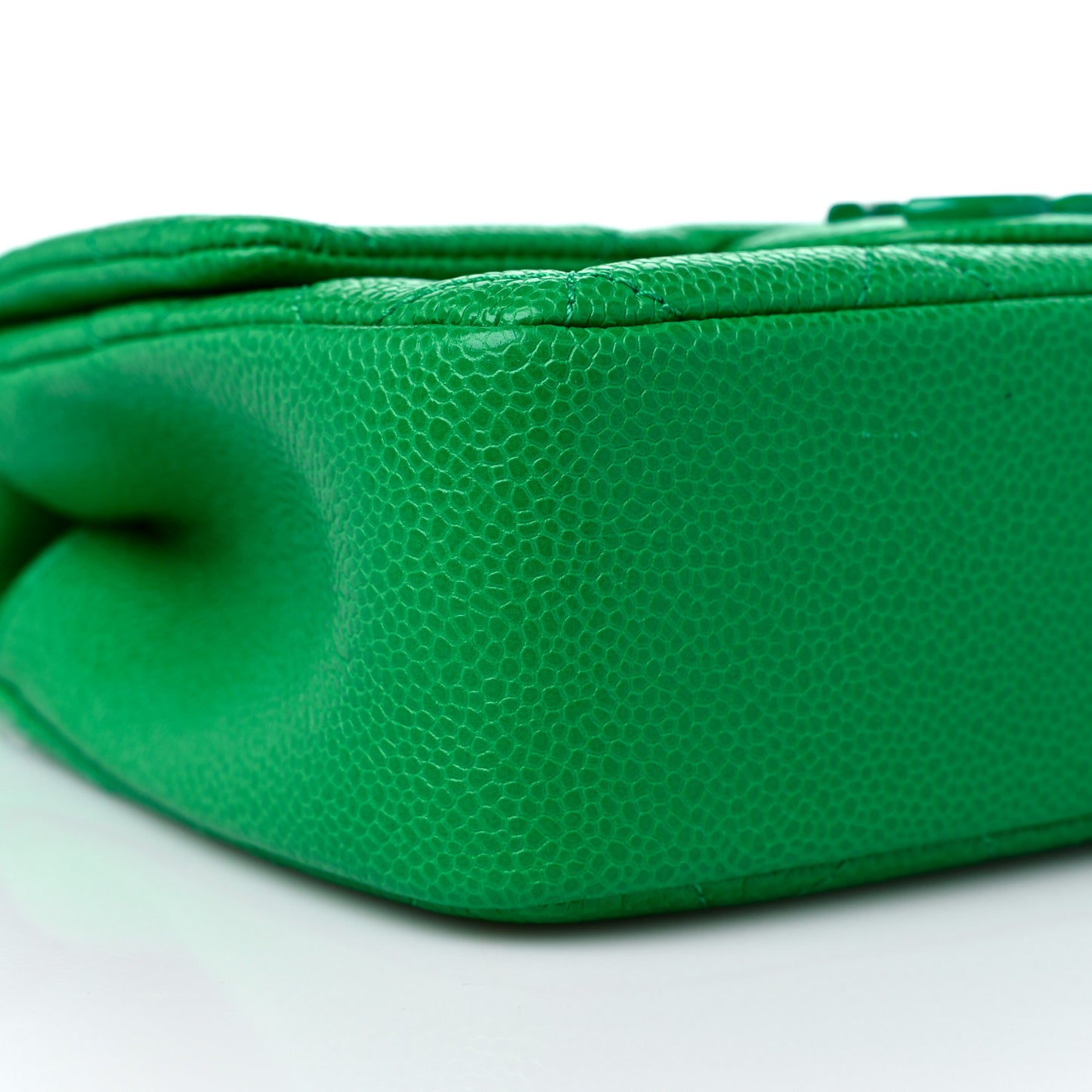 Caviar Quilted Mini Incognito Square Flap Green