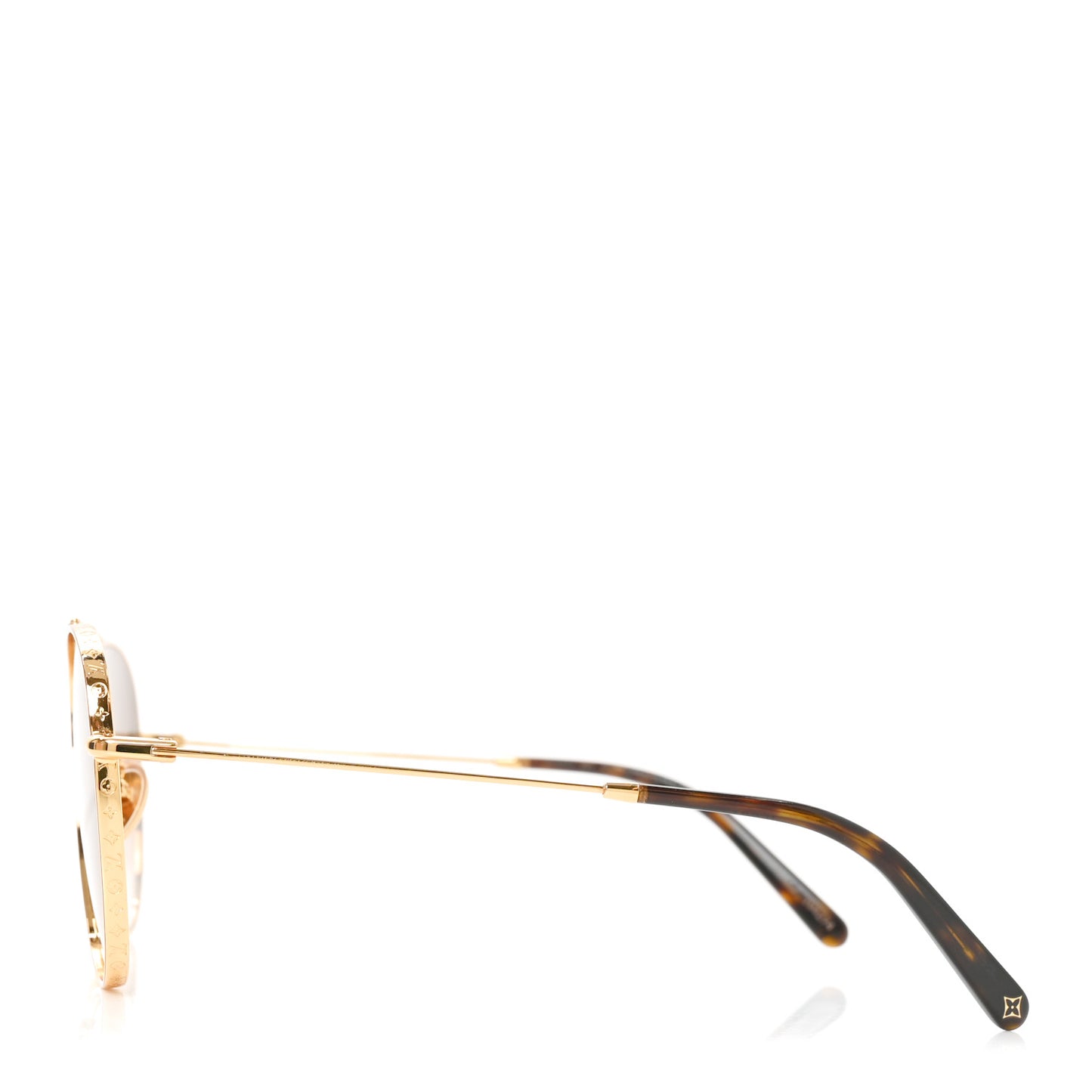 Metal The LV Pilot Sunglasses Z1620U Gradient Brown Monogram