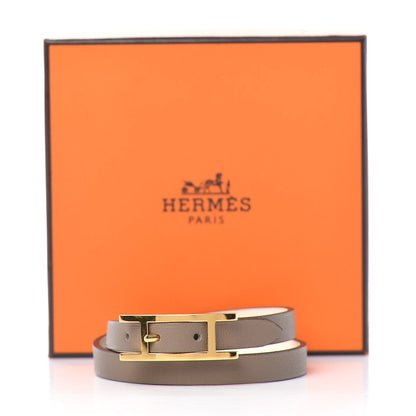 Hermes Swift Behapi Double Tour Reversible Bracelet T3 Etoupe Nata 4 of 4