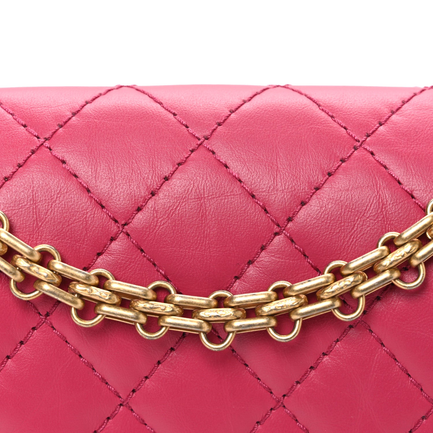 Chanel Aged Calfskin Quilted 2.55 Reissue Mini Flap Fuchsia 8 of 10
