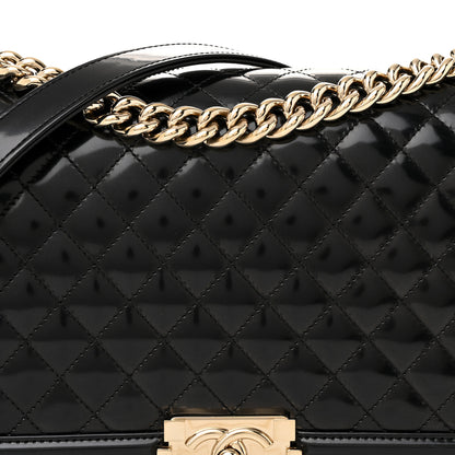 Chanel Iridescent Glazed Calfskin Quilted New Medium Boy Flap Black 8 of 11