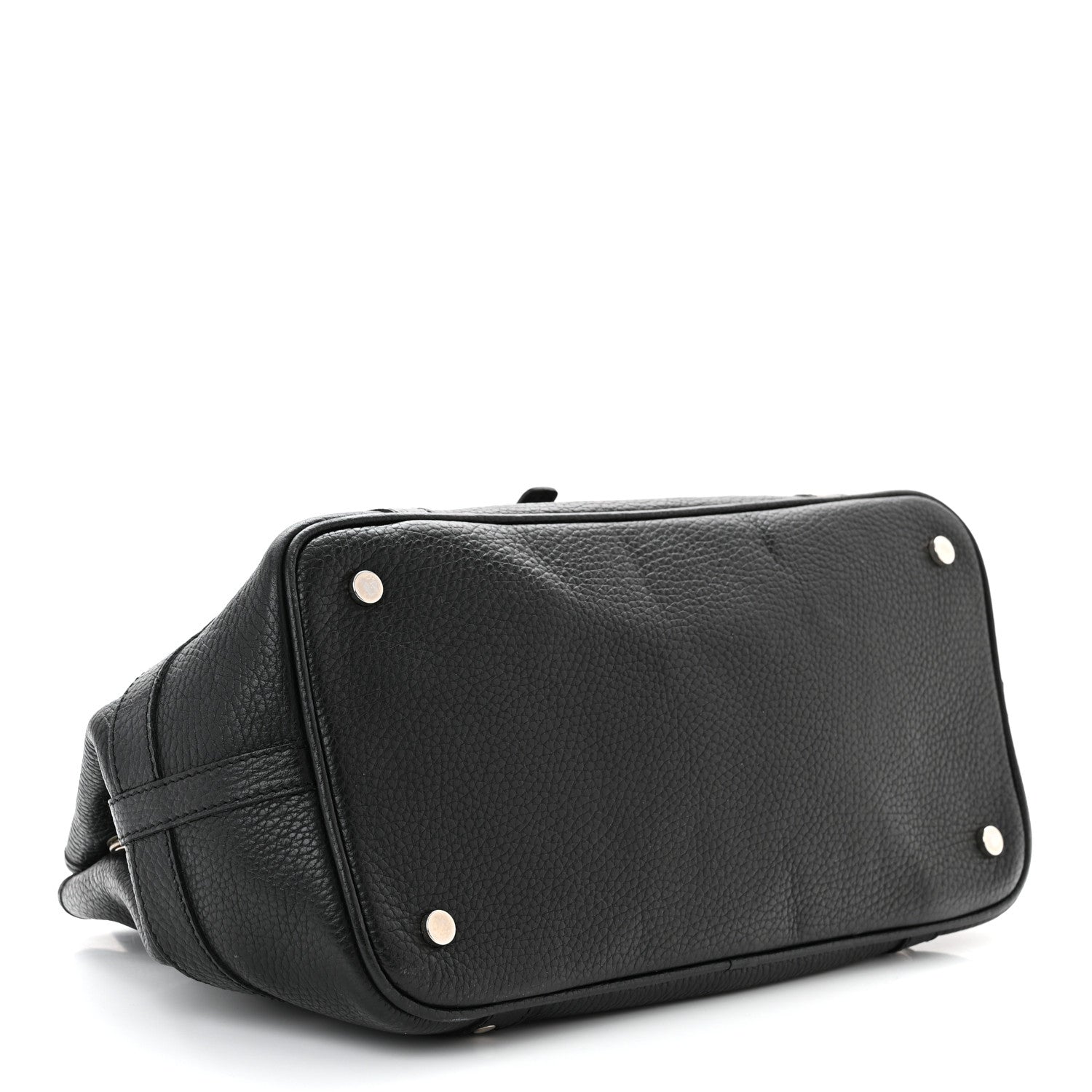 Burberry Calfskin Studded Buckle Tote Black 4 of 10