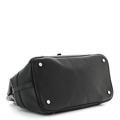 Burberry Calfskin Studded Buckle Tote Black 4 of 10