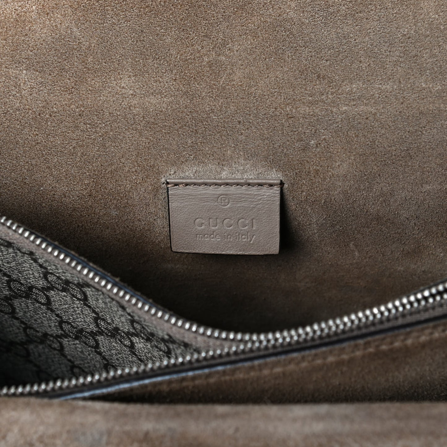 GG Supreme Monogram Medium Dionysus Shoulder Bag Taupe