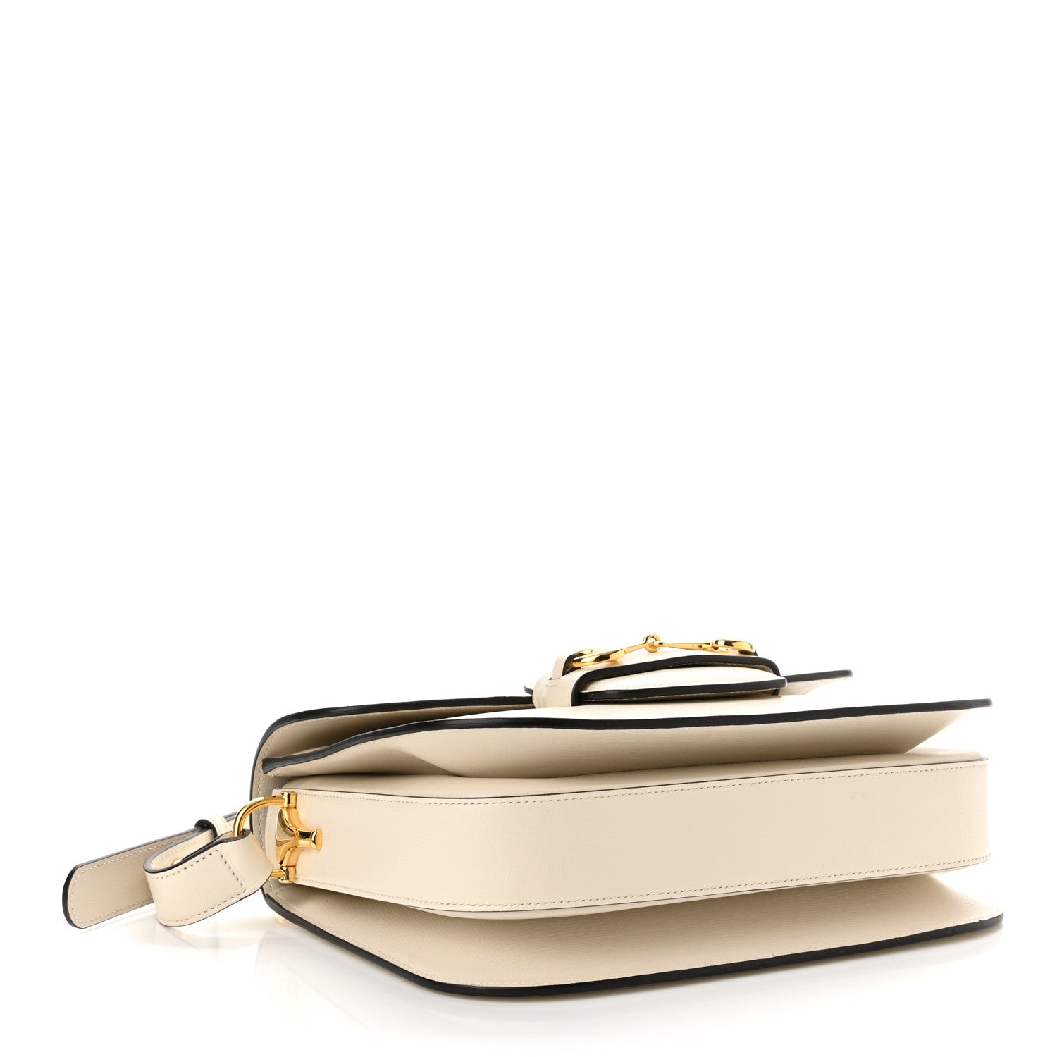 Gucci Azalea Calfskin Horsebit 1955 Shoulder Bag Mystic White 3 of 9
