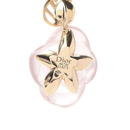 Christian Dior 18K Rose Gold Diamond Rose Quartz Pre Catelan Pendant Necklace 5 of 6