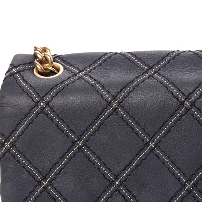Chanel Calfskin Triple Stitched Medium Flap Navy 10 of 15