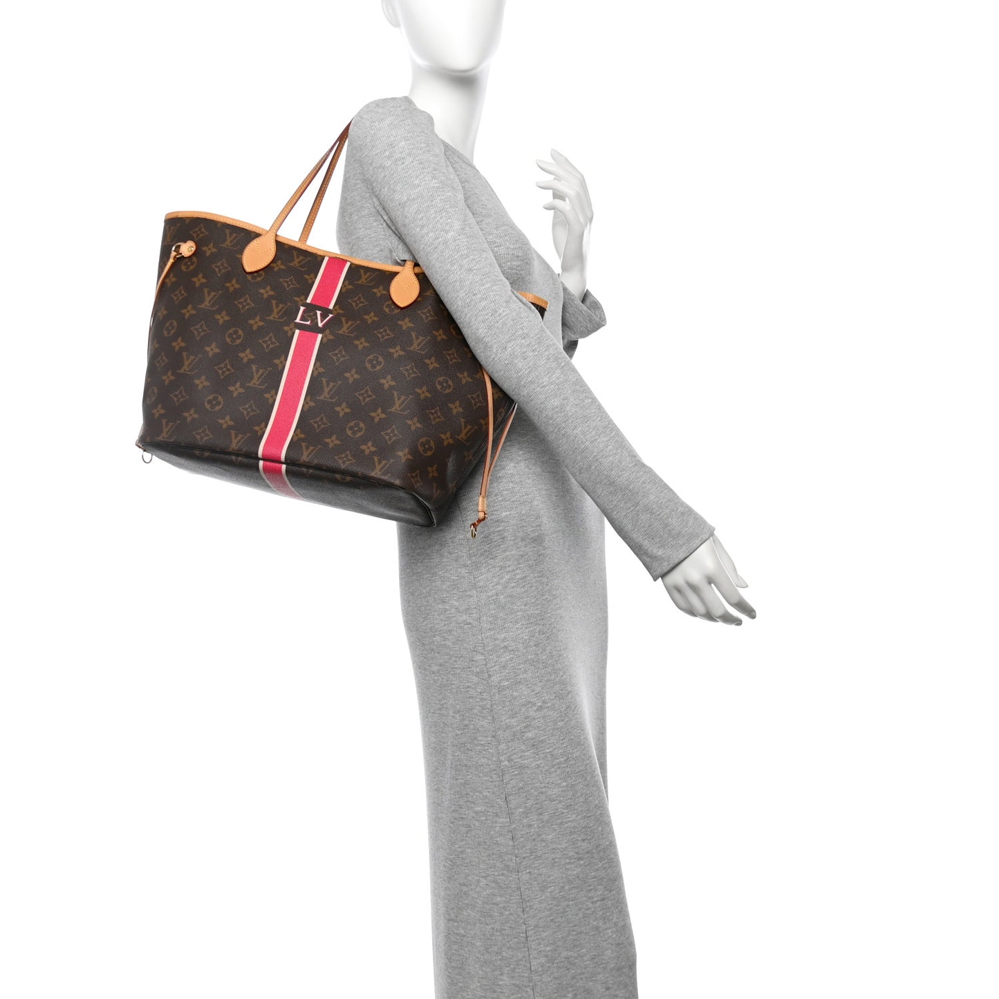 Monogram My LV Heritage Neverfull MM Fuchsia White
