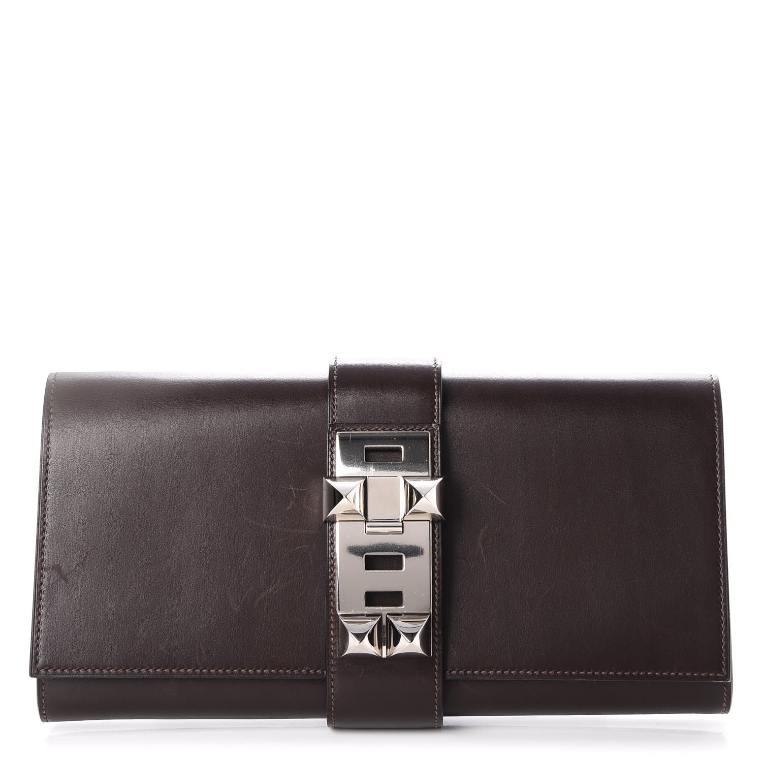 Hermes Box Medor 29 Clutch Chocolate 1 of 15