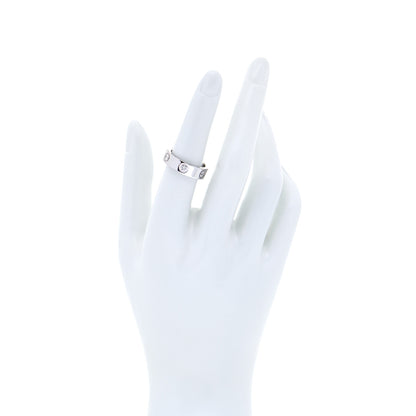 Cartier 18K White Gold 3 Diamond 5.5mm LOVE Ring 53 6.5 2 of 6
