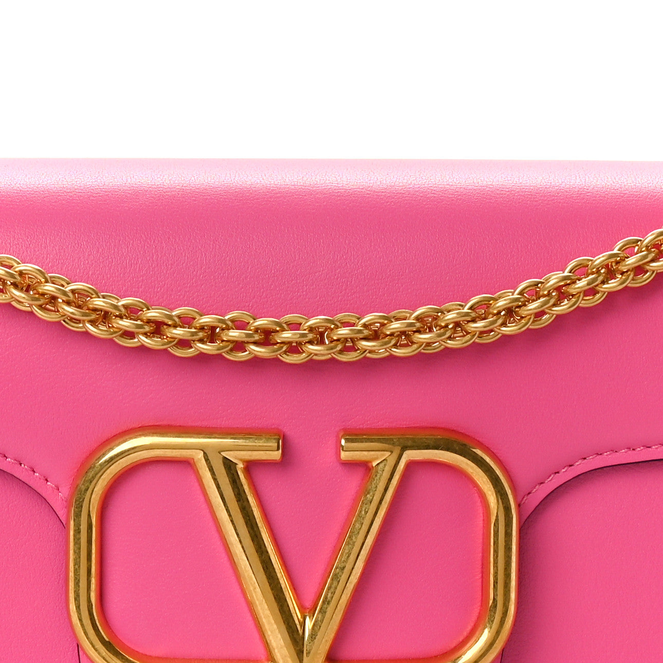 Valentino Garavani Calfskin Vlogo Loco Shoulder Bag Feminine Pink 6 of 8