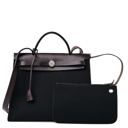 Hermes Toile Vache Hunter Herbag Zip 31 PM Black Ebene 1 of 15