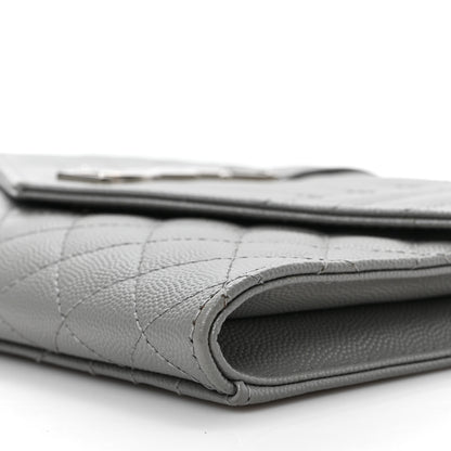 Saint Laurent Grain De Poudre Textured Mixed Matelasse Triquilt Monogram Clutch Storm 7 of 7