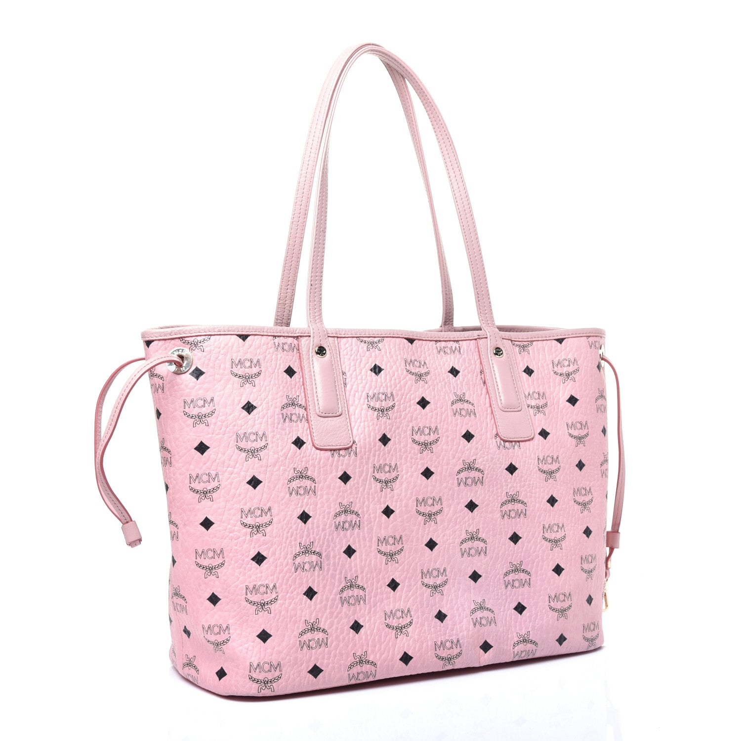 MCM Visetos Medium Liz Reversible Shopper Tote Soft Pink 4 of 16