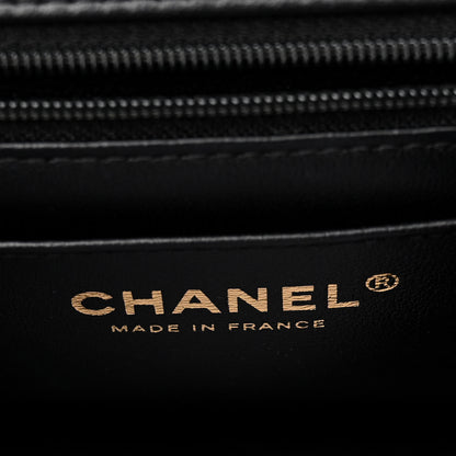 Chanel Lambskin Quilted Mini Top Handle Rectangular Flap Black 7 of 12