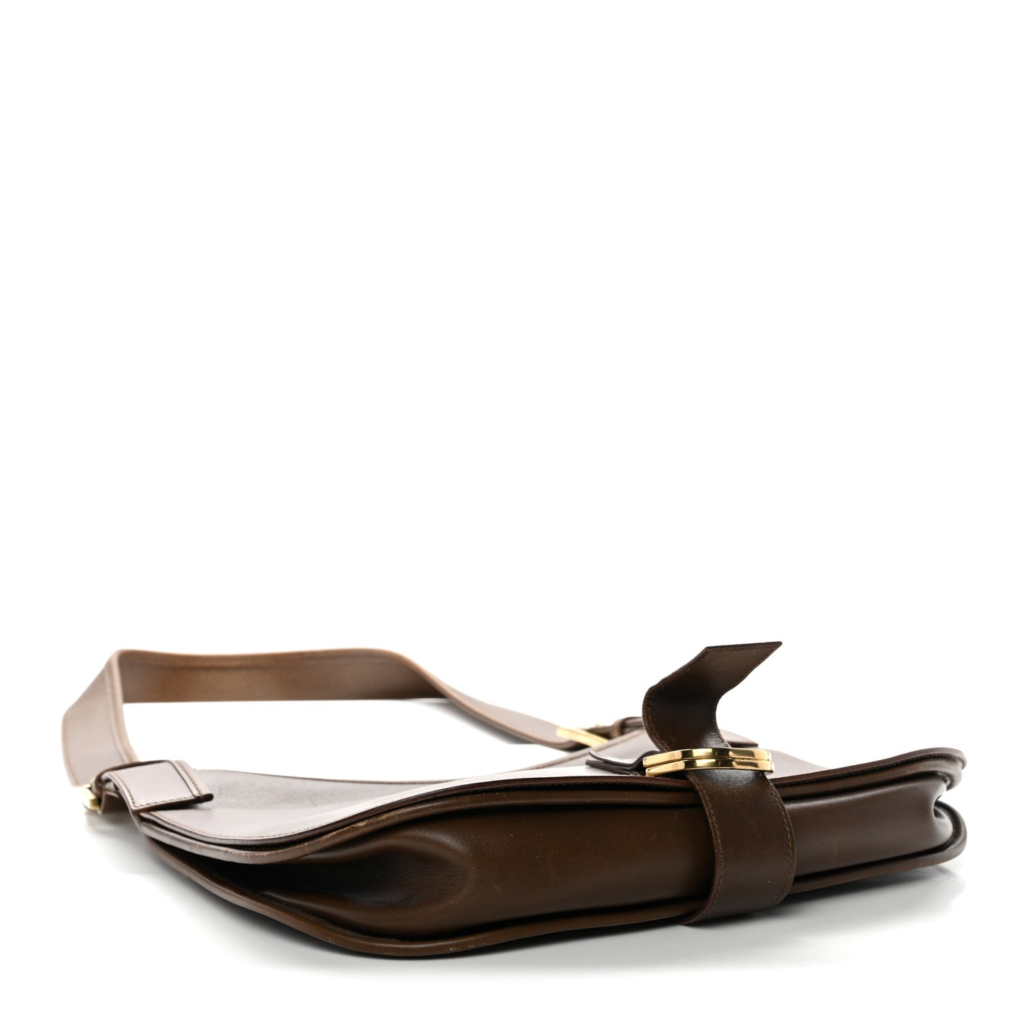 Calfskin Hobo Bag Brown