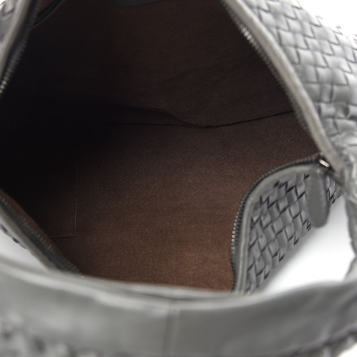 Nappa Intrecciato Large Veneta Hobo Light Grey
