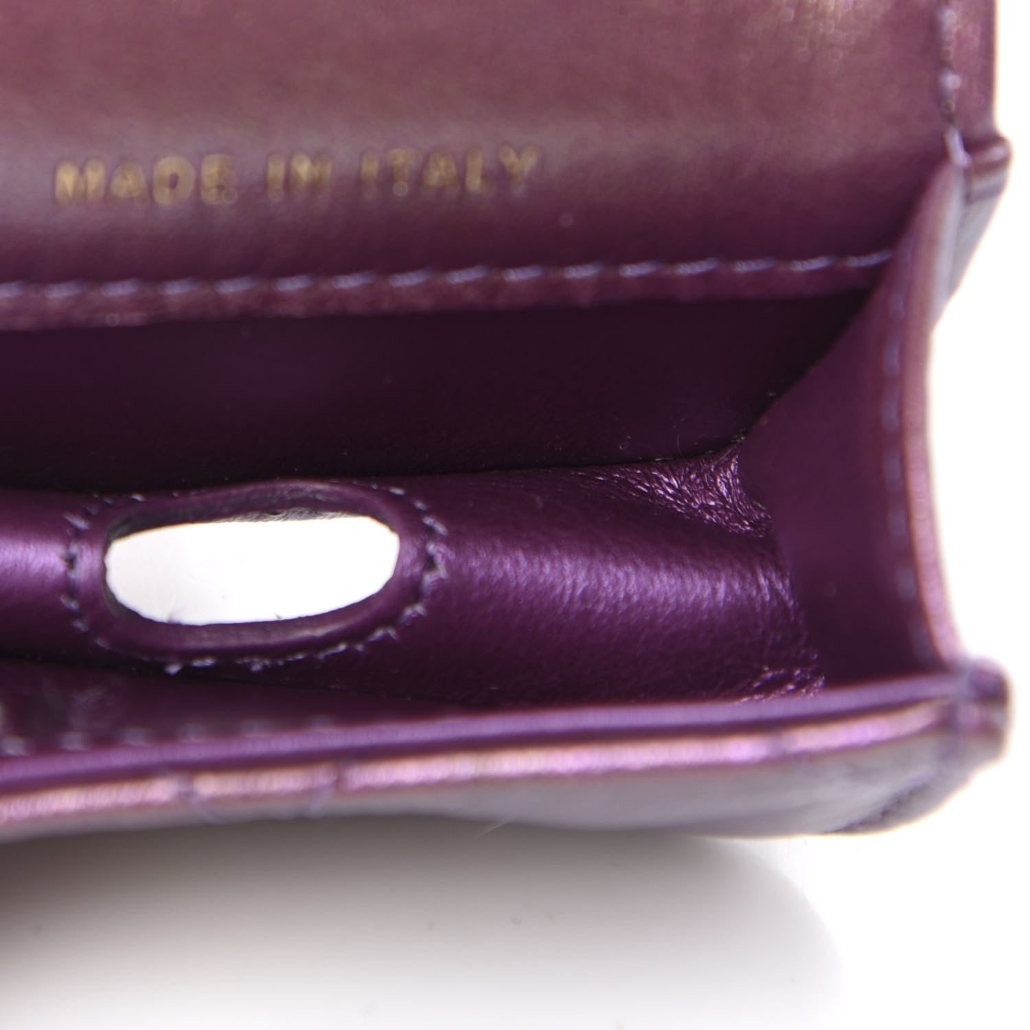 Chanel Iridescent Lambskin Quilted Airpods Pro Case Purple 3 of 7