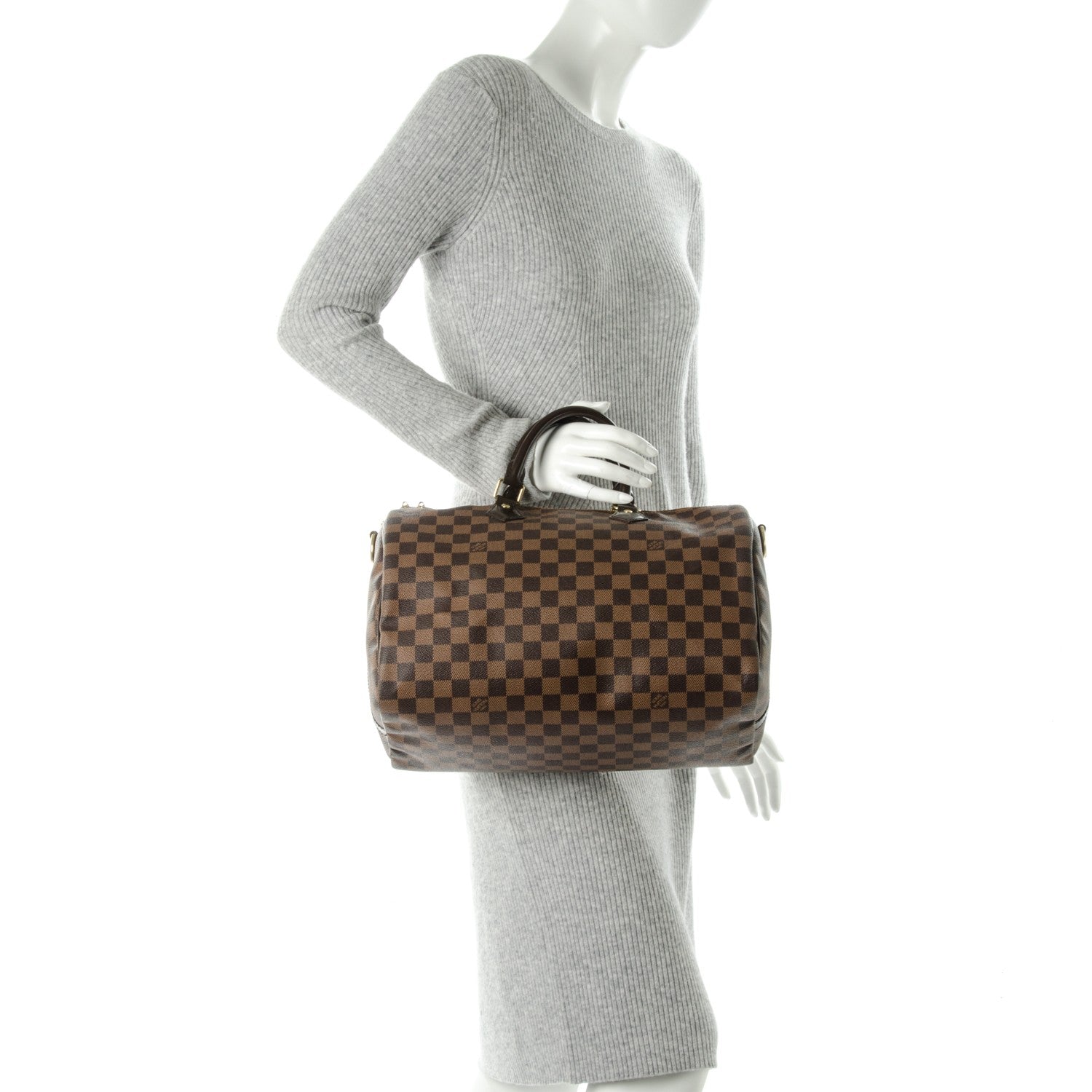 Louis Vuitton Damier Ebene Speedy Bandouliere 35 3 of 9
