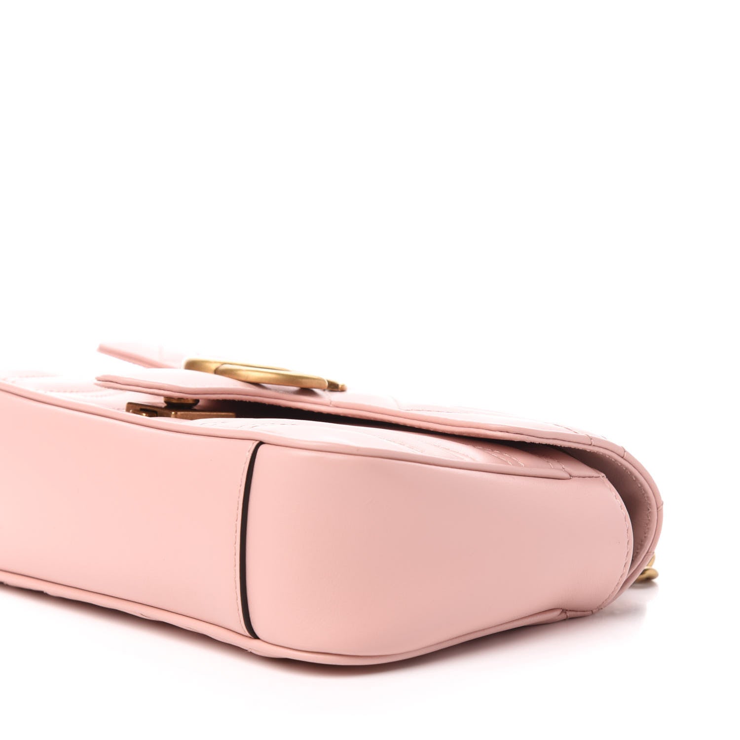 Gucci Calfskin Matelasse Mini GG Marmont Shoulder Bag Perfect Pink 11 of 12
