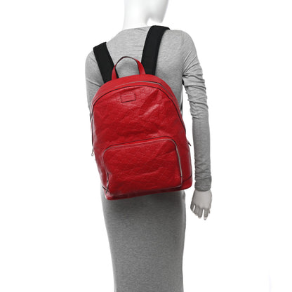 Gucci Guccissima Signature Day Backpack Hibiscus Red 2 of 19