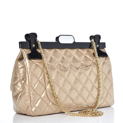 Chanel Metallized Aged Calfskin Quilted 2.55 Reissue 226 Hanger Flap Gold 3 of 7