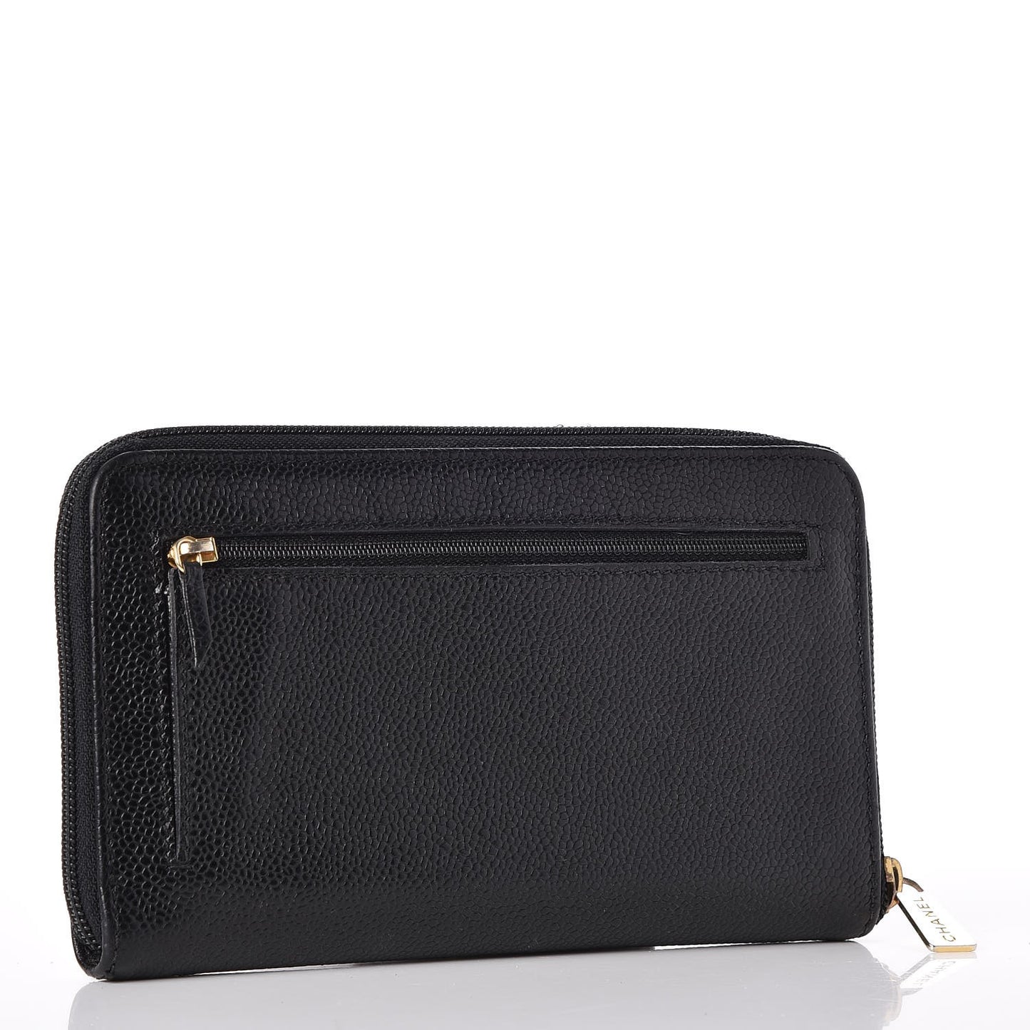 Caviar Timeless CC Zip Around Wallet Black