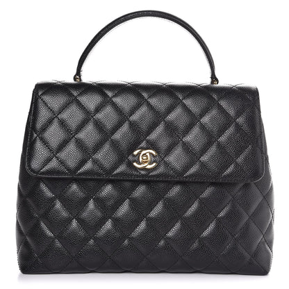 Chanel Caviar Quilted Jumbo Kelly Flap Black 1 of 7
