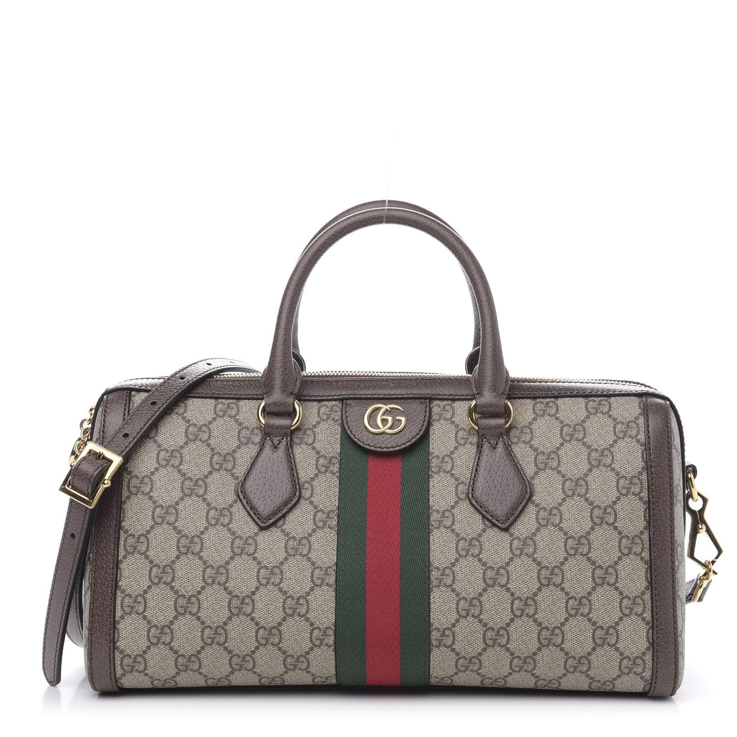 GG Supreme Monogram Web Medium Ophidia Boston Brown