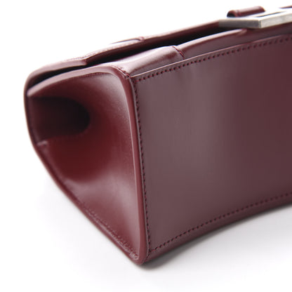 Balenciaga Shiny Box Calfskin Small Hourglass Top Handle Bag Dark Red 6 of 9