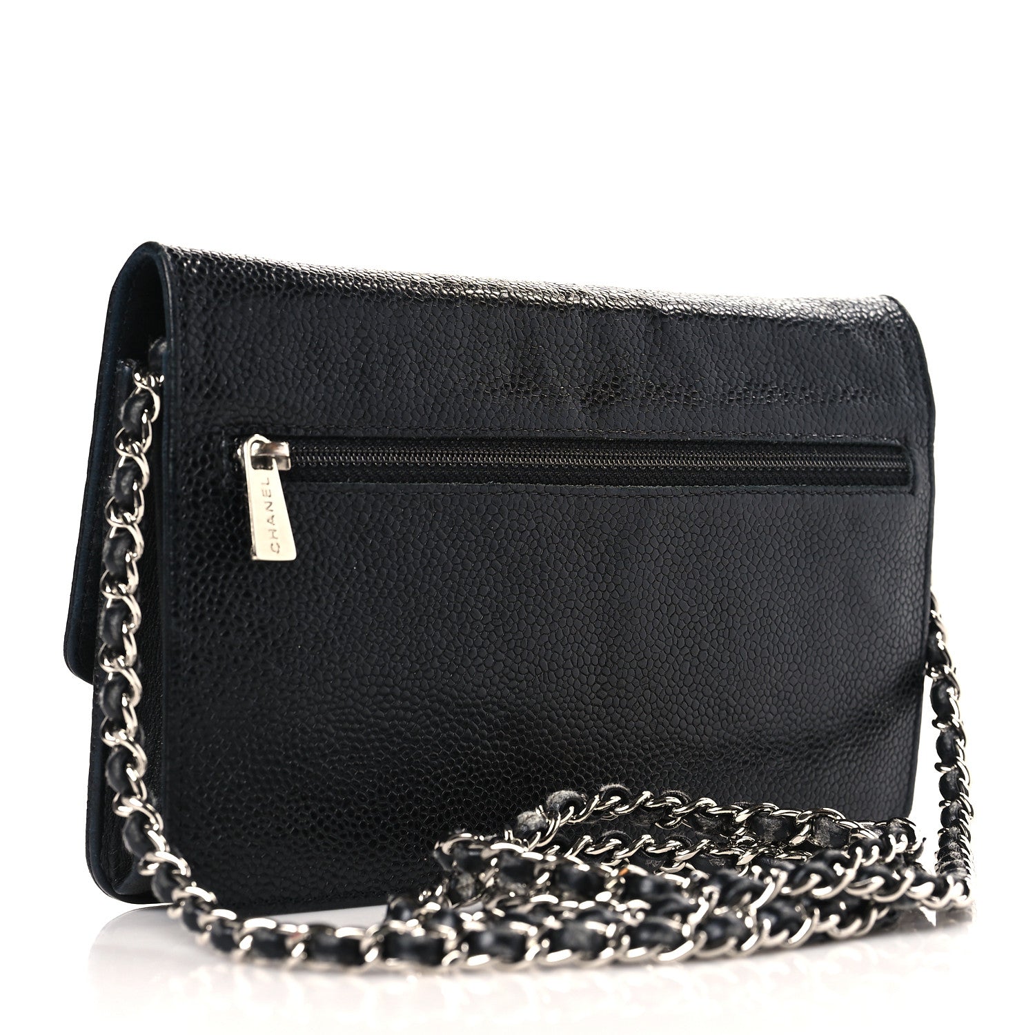 Chanel Caviar Timeless CC Wallet on Chain WOC Black 3 of 13