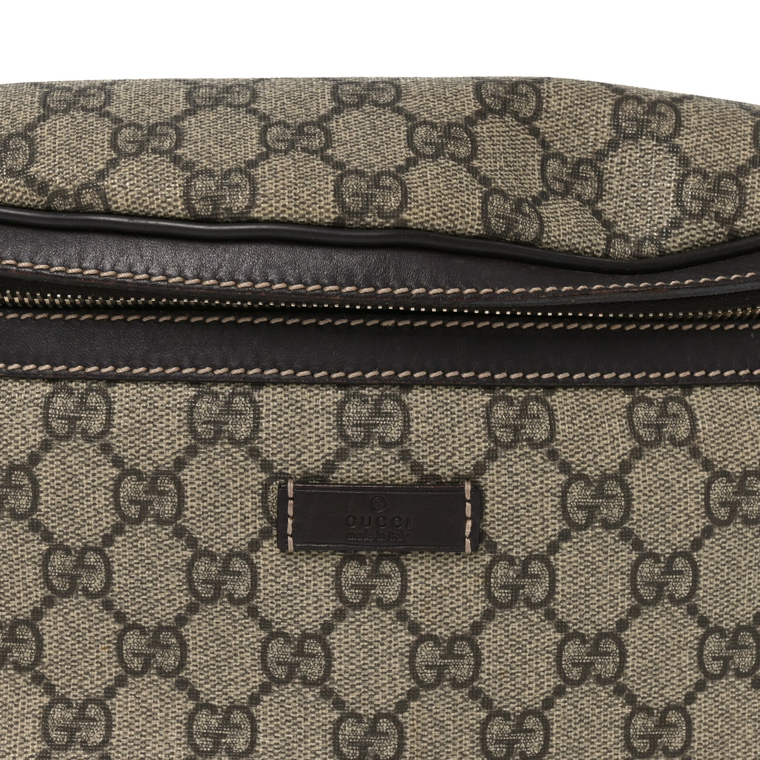 Gucci GG Supreme Monogram Belt Bag Dark Brown 7 of 9