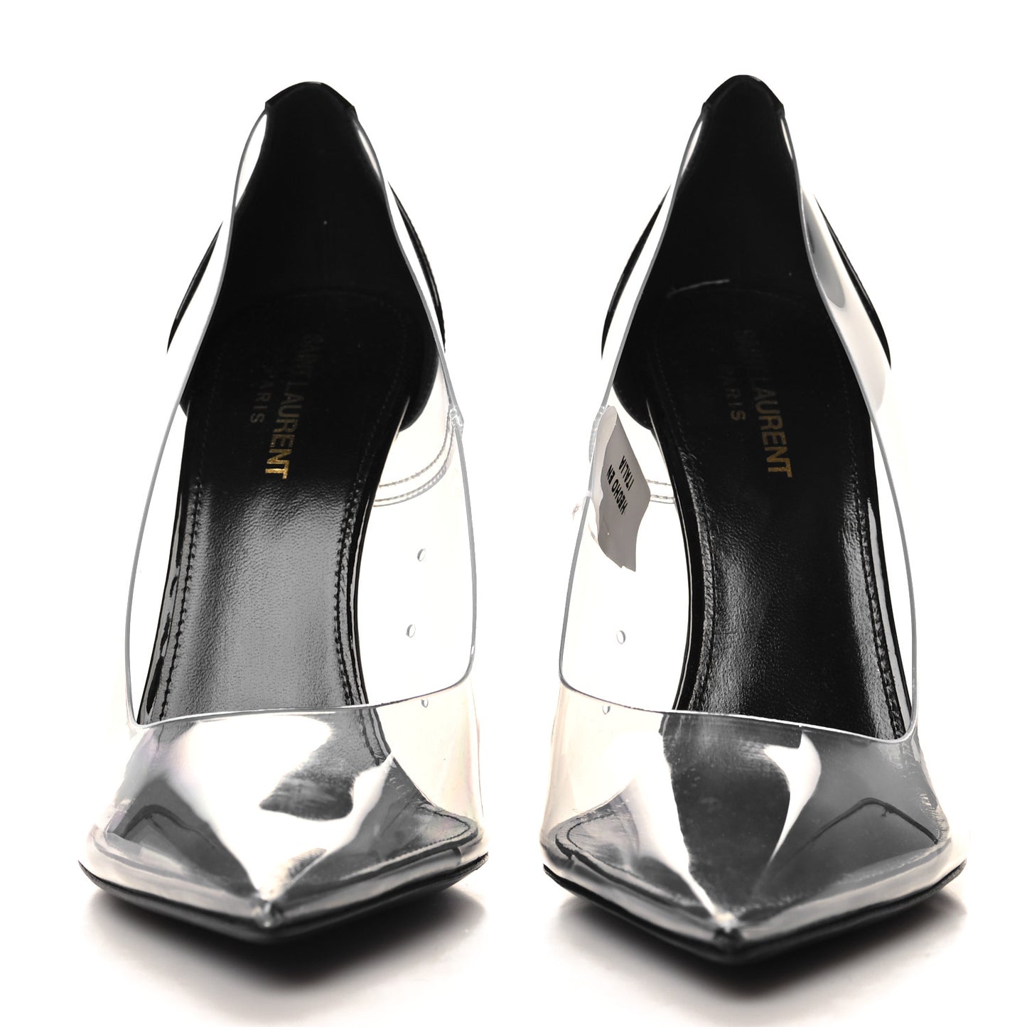Patent Calfskin PVC Opyum 110 Pump 40 Black Transparent