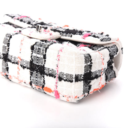 Chanel Tweed Quilted Mini Rectangular Flap Black White Pink 7 of 10