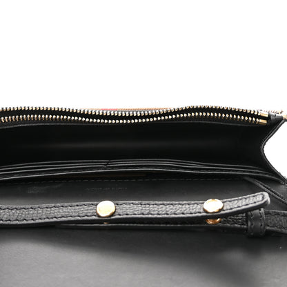 Burberry Grained Calfskin House Check Tartan Mix Hampshire Wallet On Chain Black 5 of 11