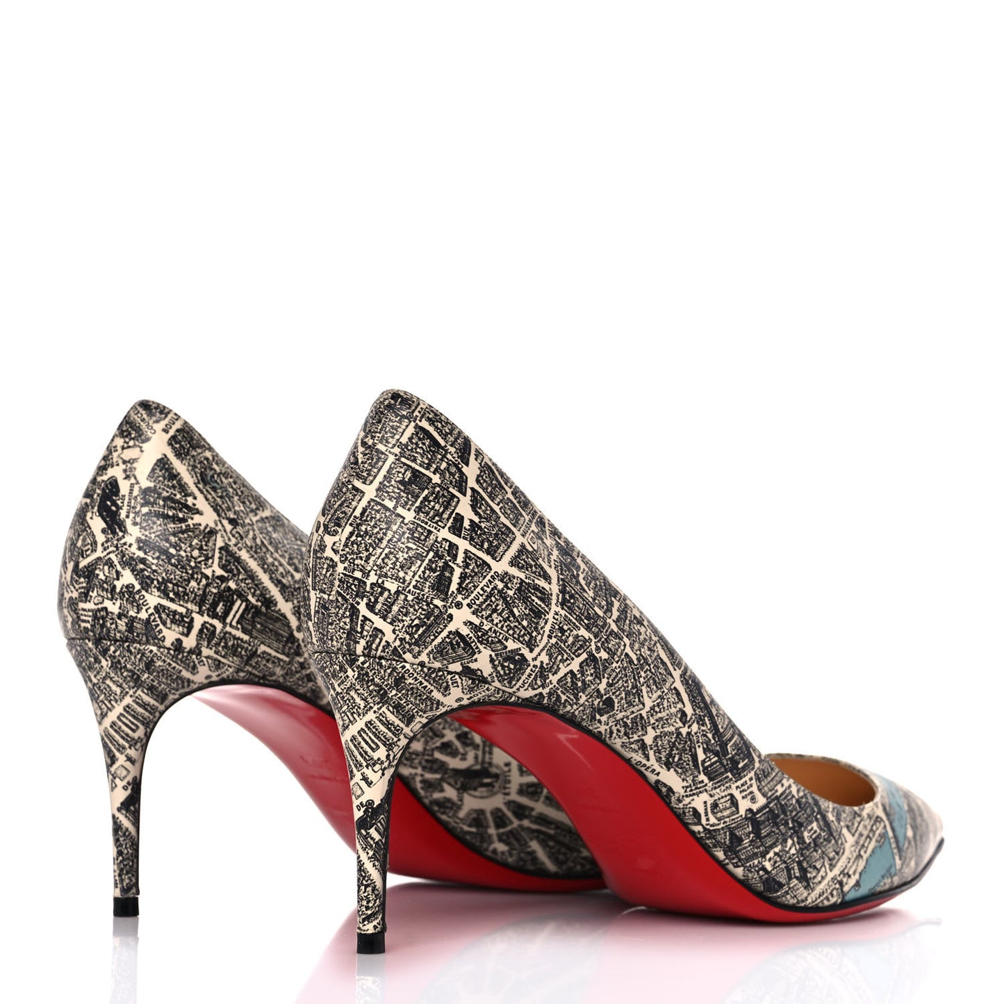 Calfskin Plan De Paris Pigalle Follies 100 Pumps 39.5 Multicolor