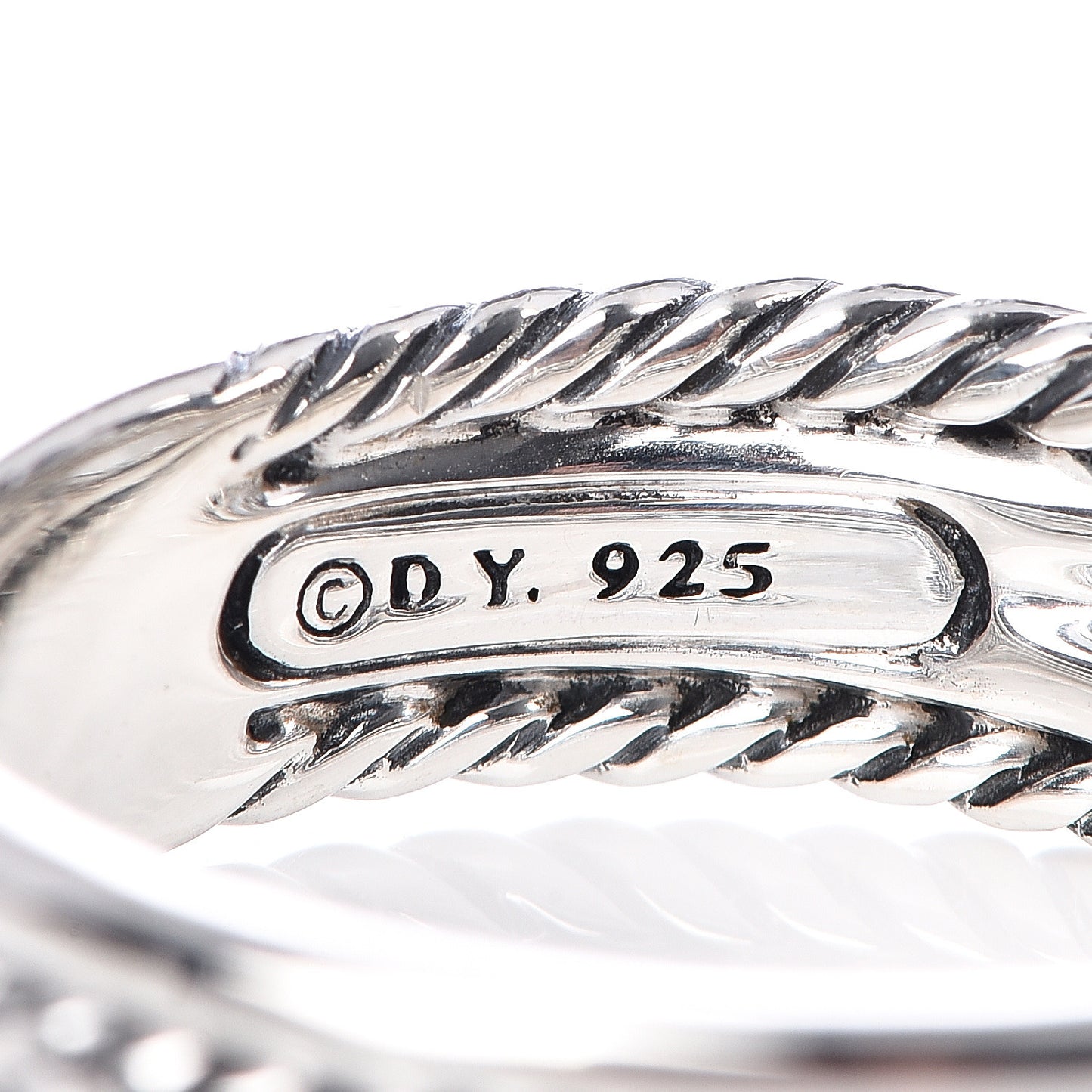 Sterling Silver Diamond X Crossover Ring 51 5.75