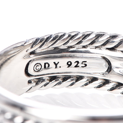 David Yurman Sterling Silver Diamond X Crossover Ring 51 5.75 5 of 5