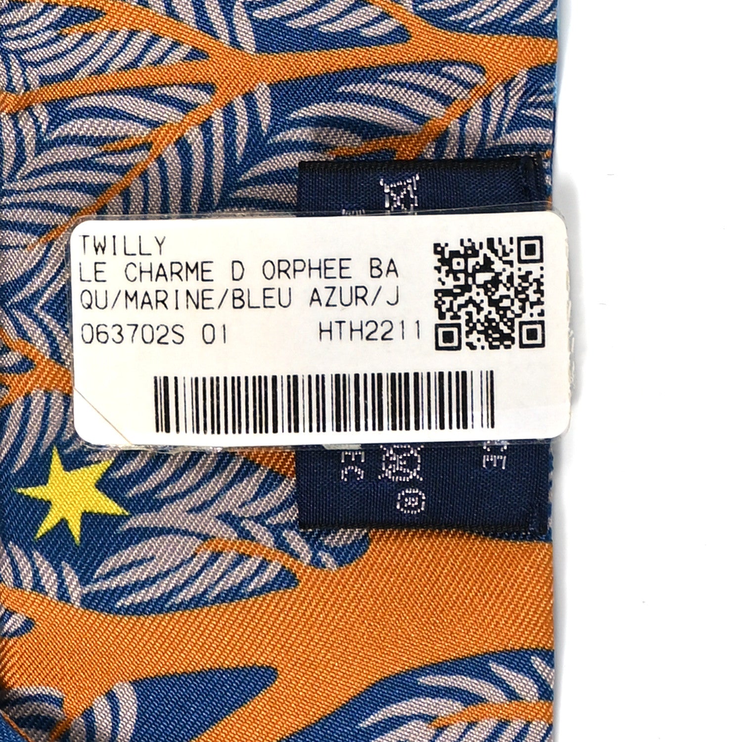 Hermes Silk Le Charme D Orphee Marine Bleu Azur Jaune 3 of 4
