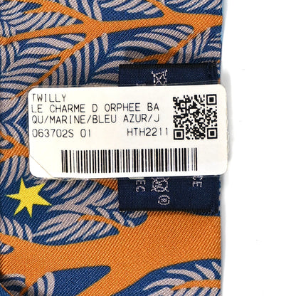 Hermes Silk Le Charme D Orphee Marine Bleu Azur Jaune 3 of 4