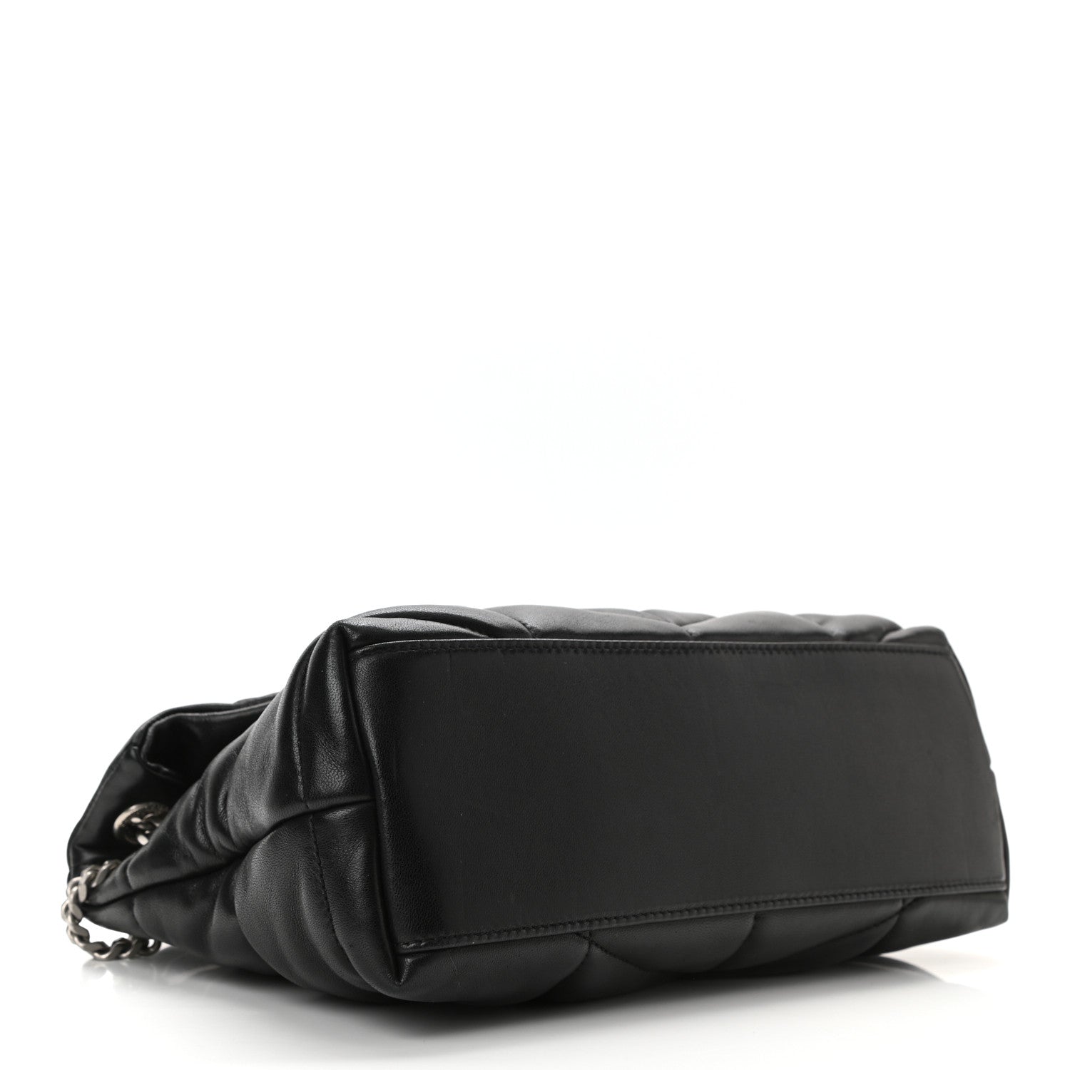 Saint Laurent Lambskin Quilted Small Loulou Puffer Monogram Chain Satchel Black 4 of 10