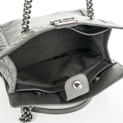 Chanel Calfskin Boy Reverso Shopping Tote Grey 5 of 7