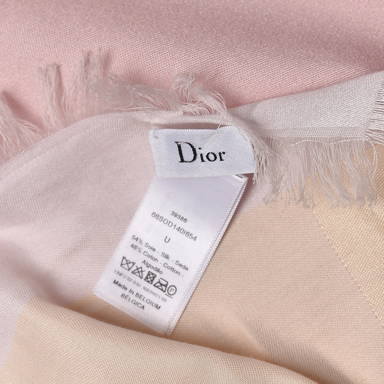 Christian Dior Silk Cotton Ballerina Scarf Pink 4 of 5