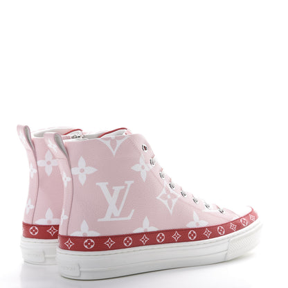 Louis Vuitton Monogram Giant Stellar Sneaker Boots 38 Rose Rouge 4 of 8
