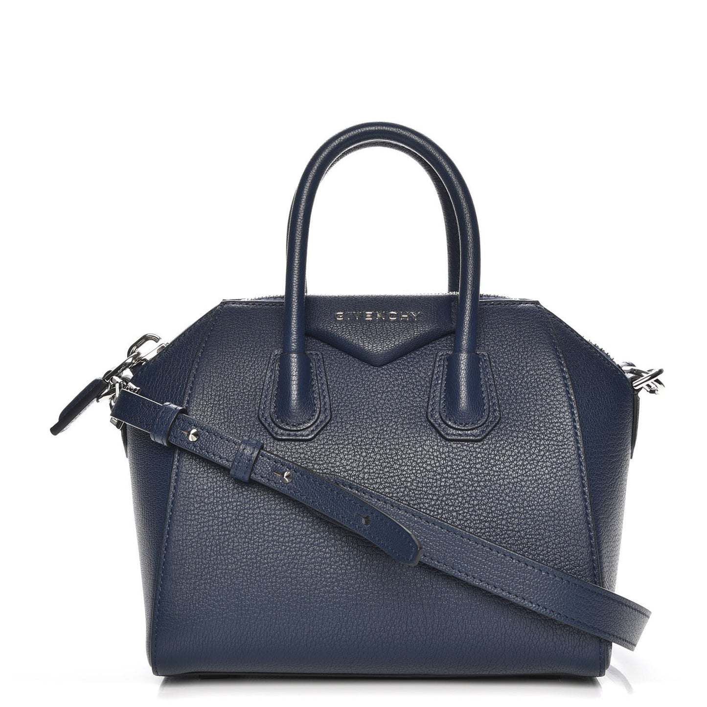 Sugar Goatskin Mini Antigona Navy