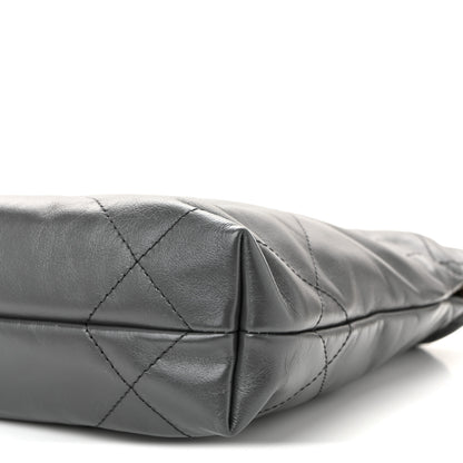 Chanel Shiny Calfskin Quilted Mini Chanel 22 Dark Grey 9 of 9