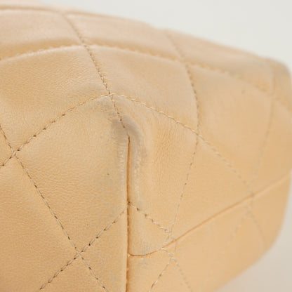 Chanel Lambskin Quilted Cosmetic Case Beige 2 of 11